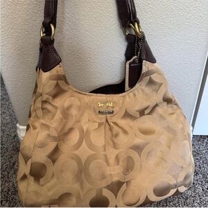 Coach Brown Signature Shoulder Bag Y2K
